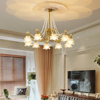 Cotalisra Chandelier Premium Élégance Verre Rose - Neutralighting