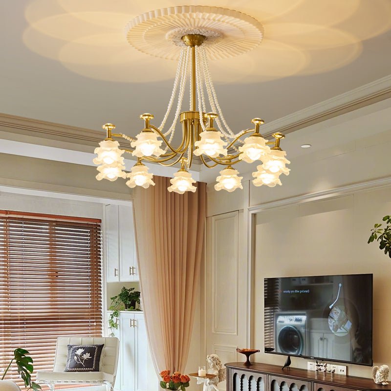 Cotalisra Chandelier Premium Élégance Verre Rose - Neutralighting