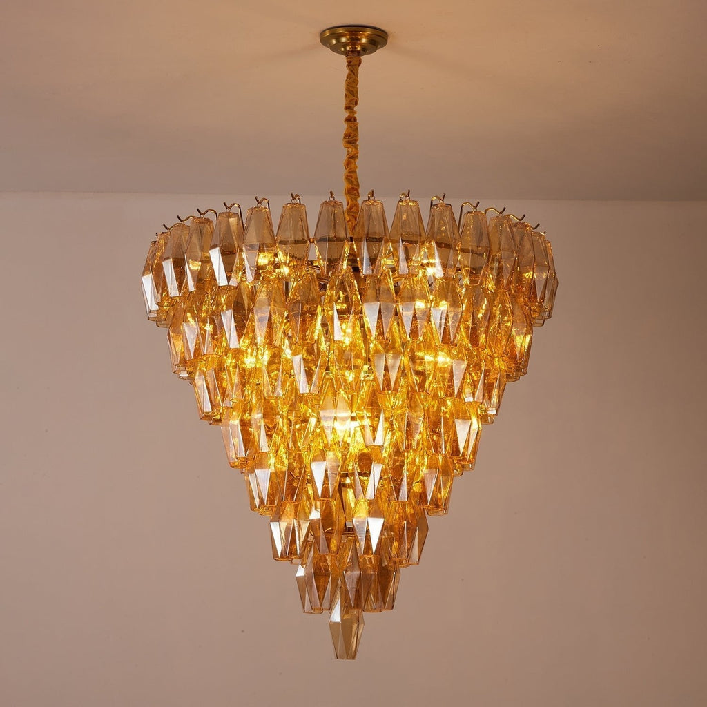 Aurora Chandelier Empire Prism Ambre - Neutralighting