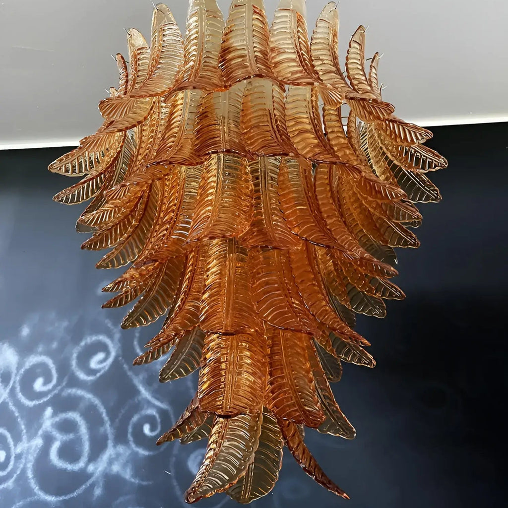 Aurora Chandelier en Verre de Murano Ambre - Neutralighting