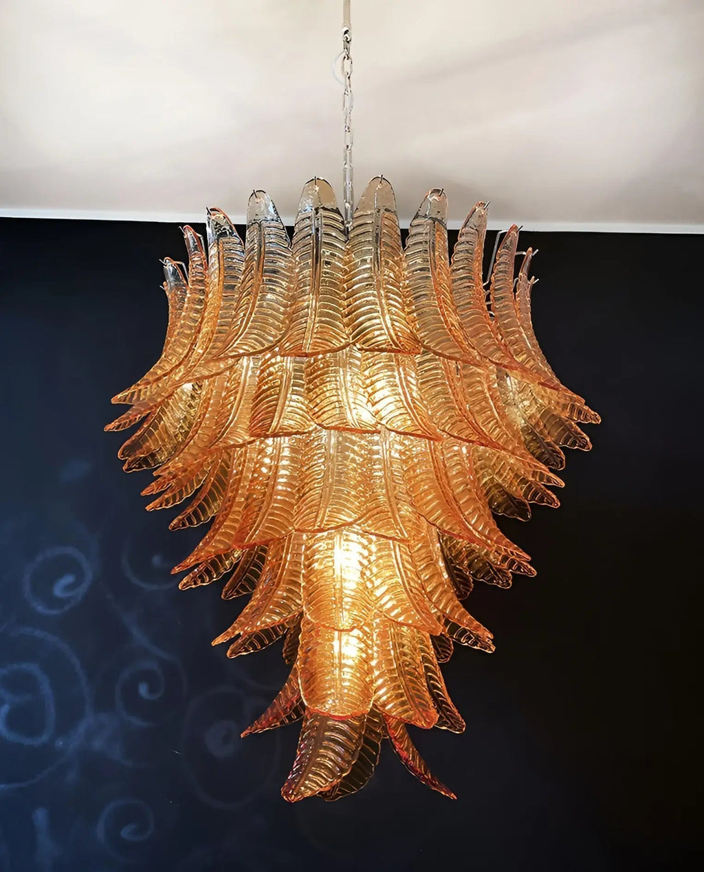 Aurora Chandelier en Verre de Murano Ambre - Neutralighting