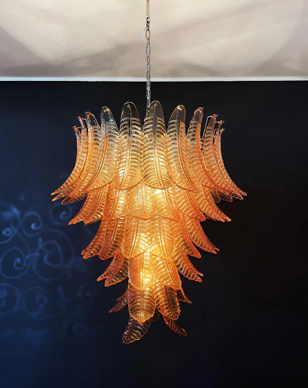 Aurora Chandelier en Verre de Murano Ambre - Neutralighting