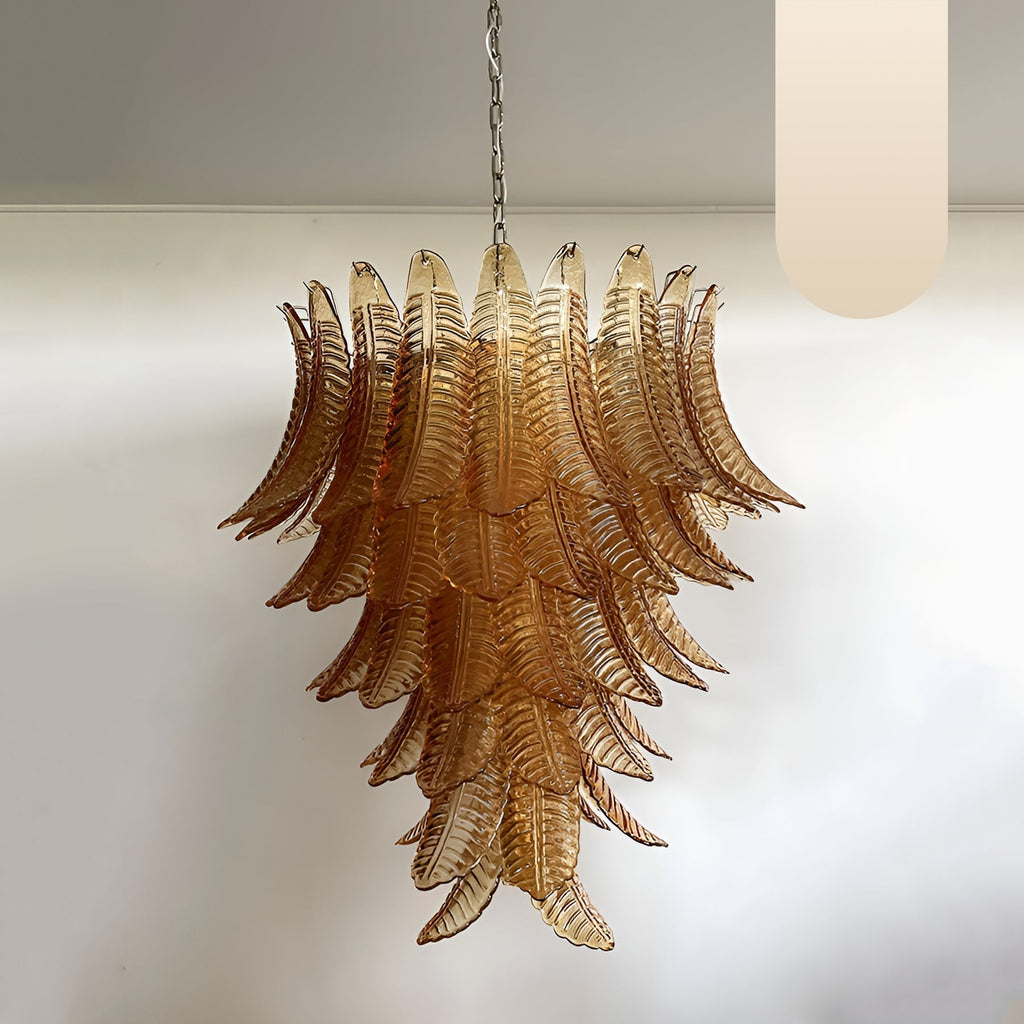Aurora Chandelier en Verre de Murano Ambre - Neutralighting