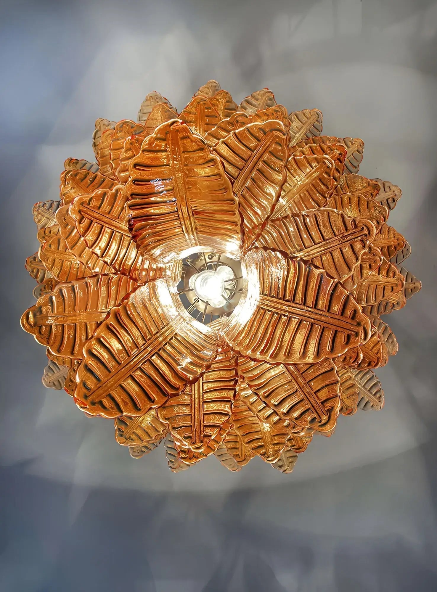 Aurora Chandelier en Verre de Murano Ambre - Neutralighting