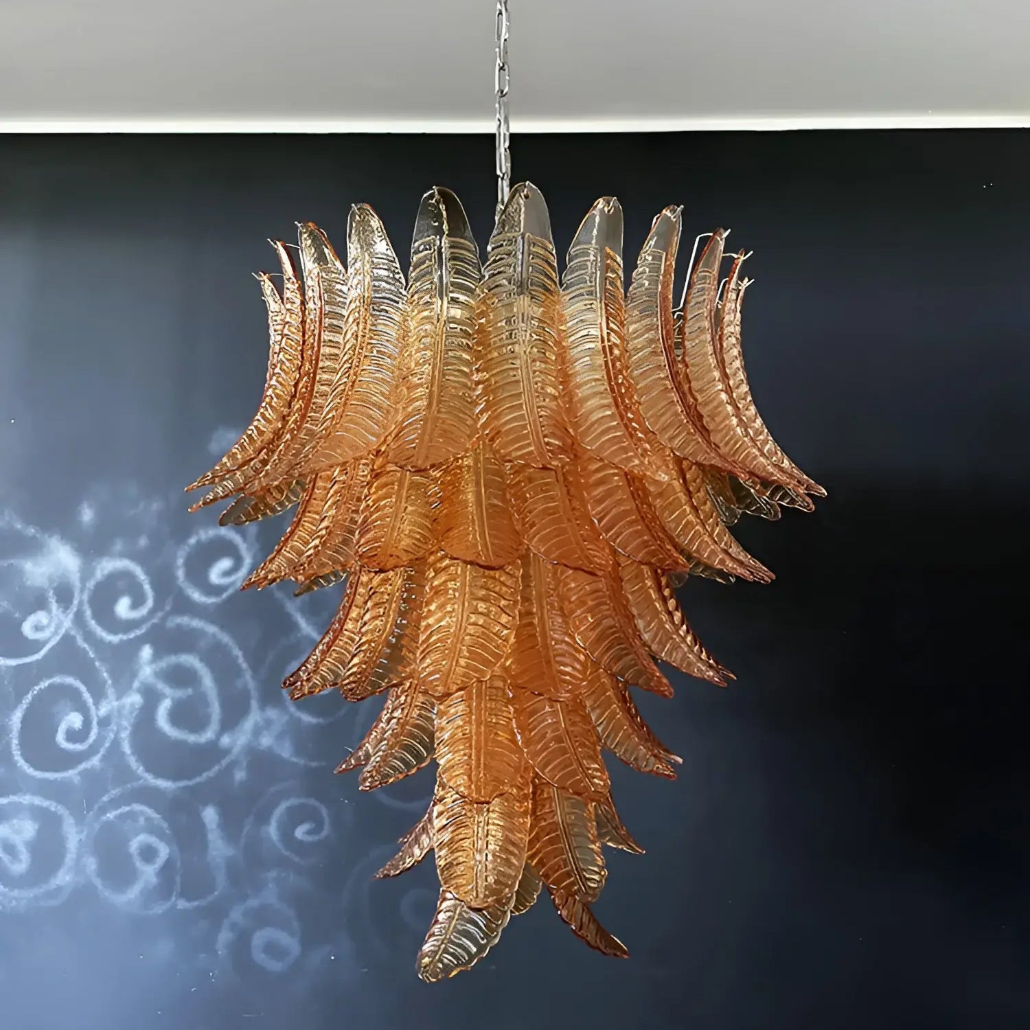 Aurora Chandelier en Verre de Murano Ambre - Neutralighting