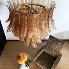 Aurora Chandelier en Verre de Murano Ambre - Neutralighting