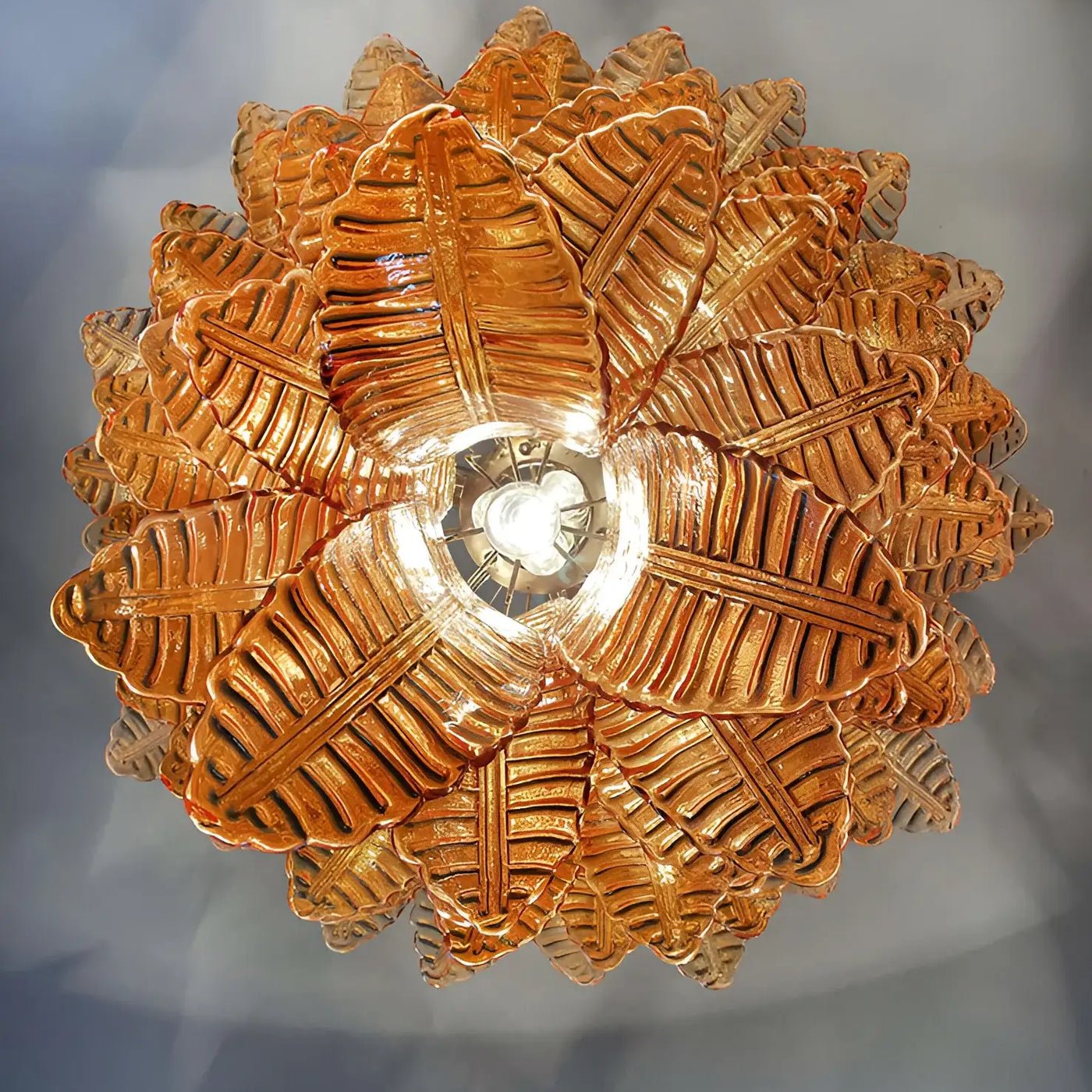 Aurora Chandelier en Verre de Murano Ambre - Neutralighting