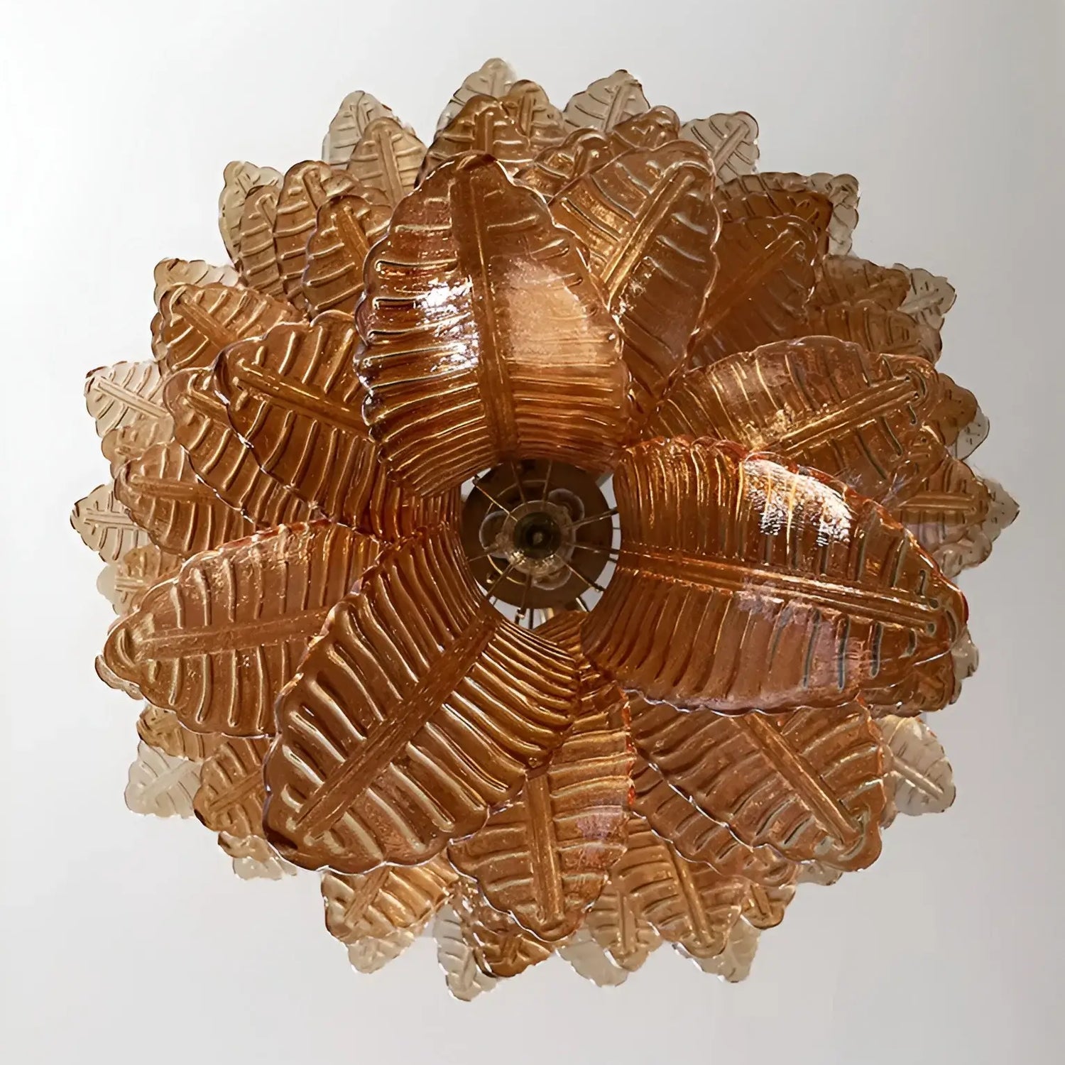 Aurora Chandelier en Verre de Murano Ambre - Neutralighting