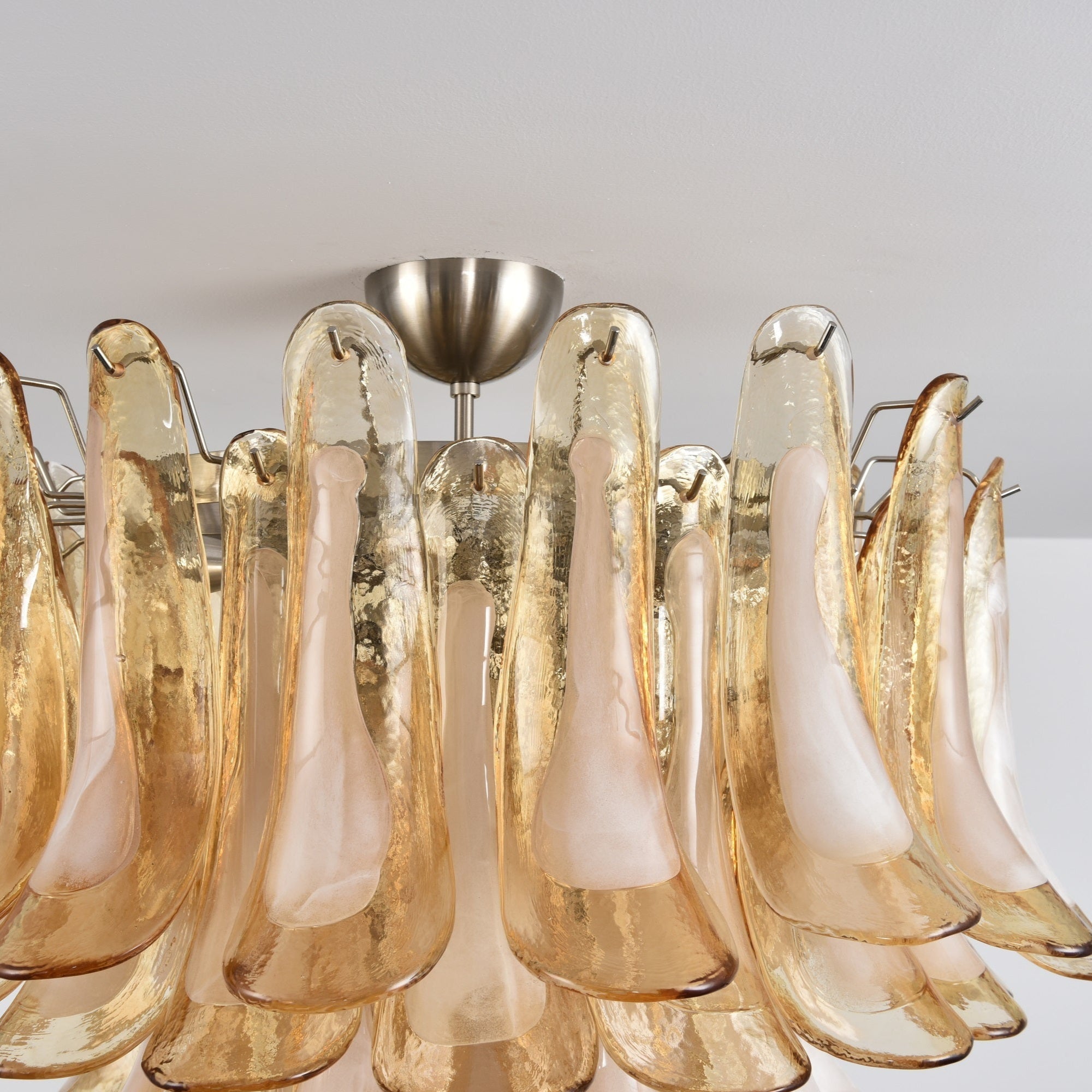 Aurora Plafonnier Ambre Pétale Verre Superposé Vintage - Neutralighting