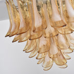 Aurora Plafonnier Ambre Pétale Verre Superposé Vintage - Neutralighting