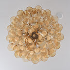 Aurora Plafonnier Ambre Pétale Verre Superposé Vintage - Neutralighting
