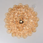 Aurora Plafonnier Ambre Pétale Verre Superposé Vintage - Neutralighting