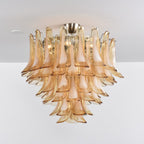 Aurora Plafonnier Ambre Pétale Verre Superposé Vintage - Neutralighting