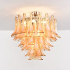Aurora Plafonnier Ambre Pétale Verre Superposé Vintage - Neutralighting