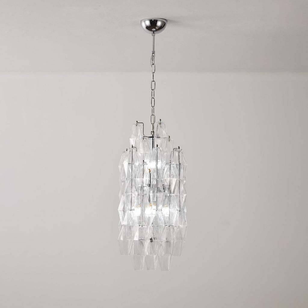 Aurora Lustre Ambre Prisme Long Cascadant Verre - Neutralighting