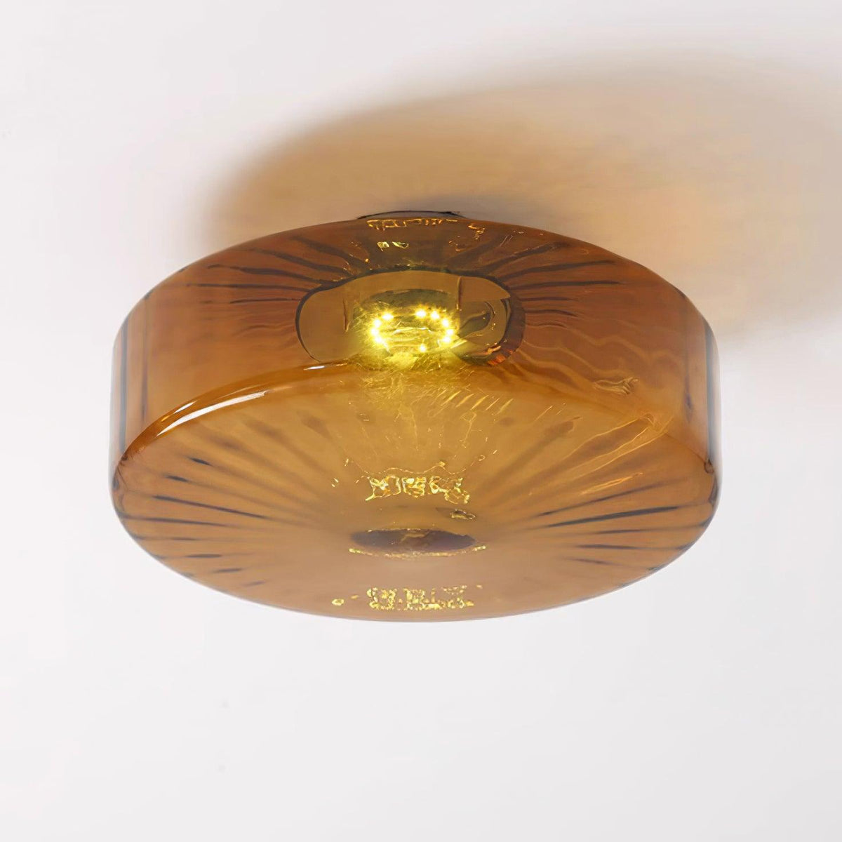 June Plafonnier Ambre Verre - Neutralighting