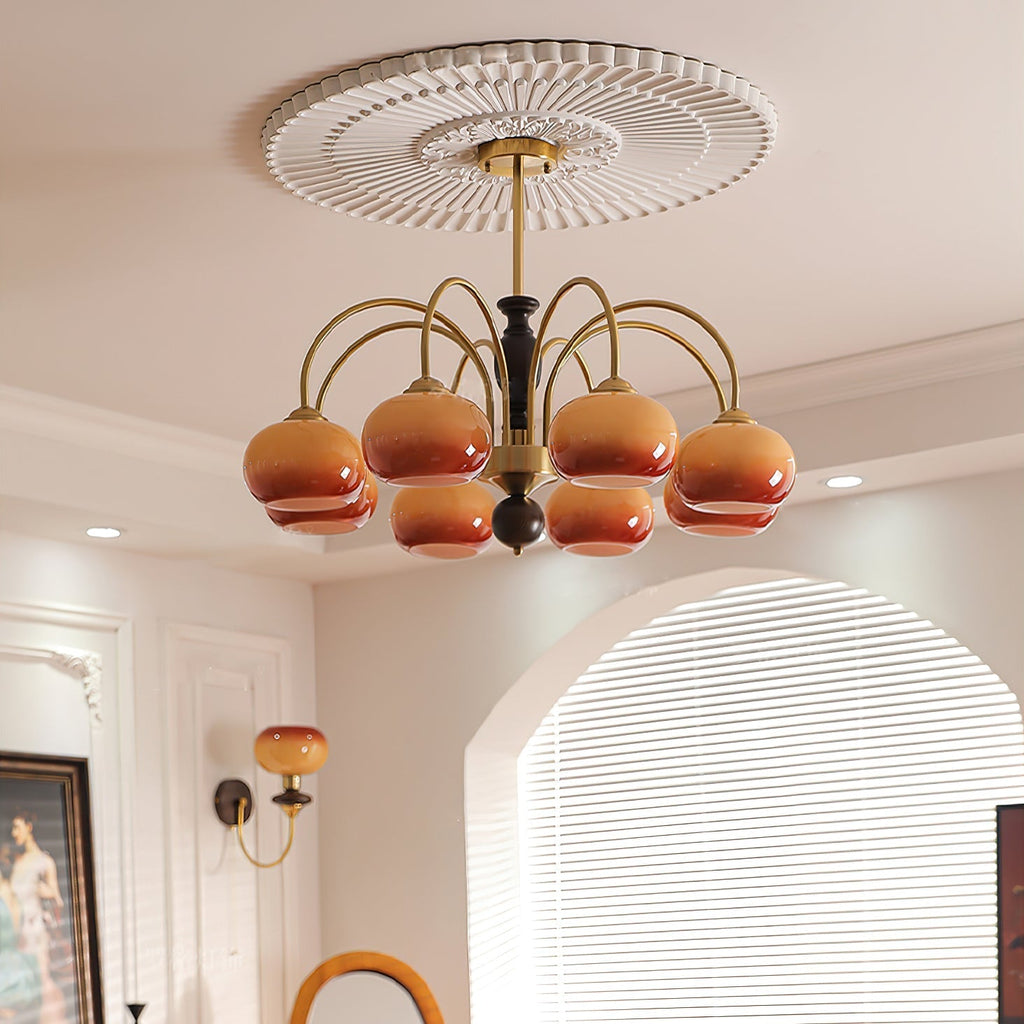 Aurora Lustre Amberly Arche Bras Courbés - Neutralighting
