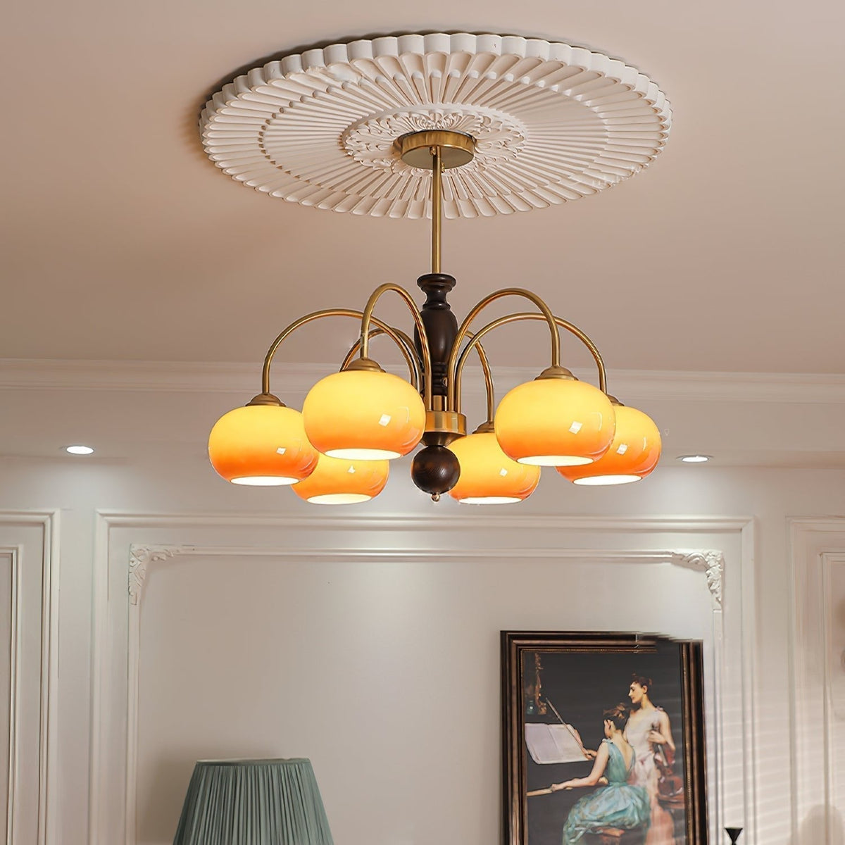 Aurora Lustre Amberly Arche Bras Courbés - Neutralighting