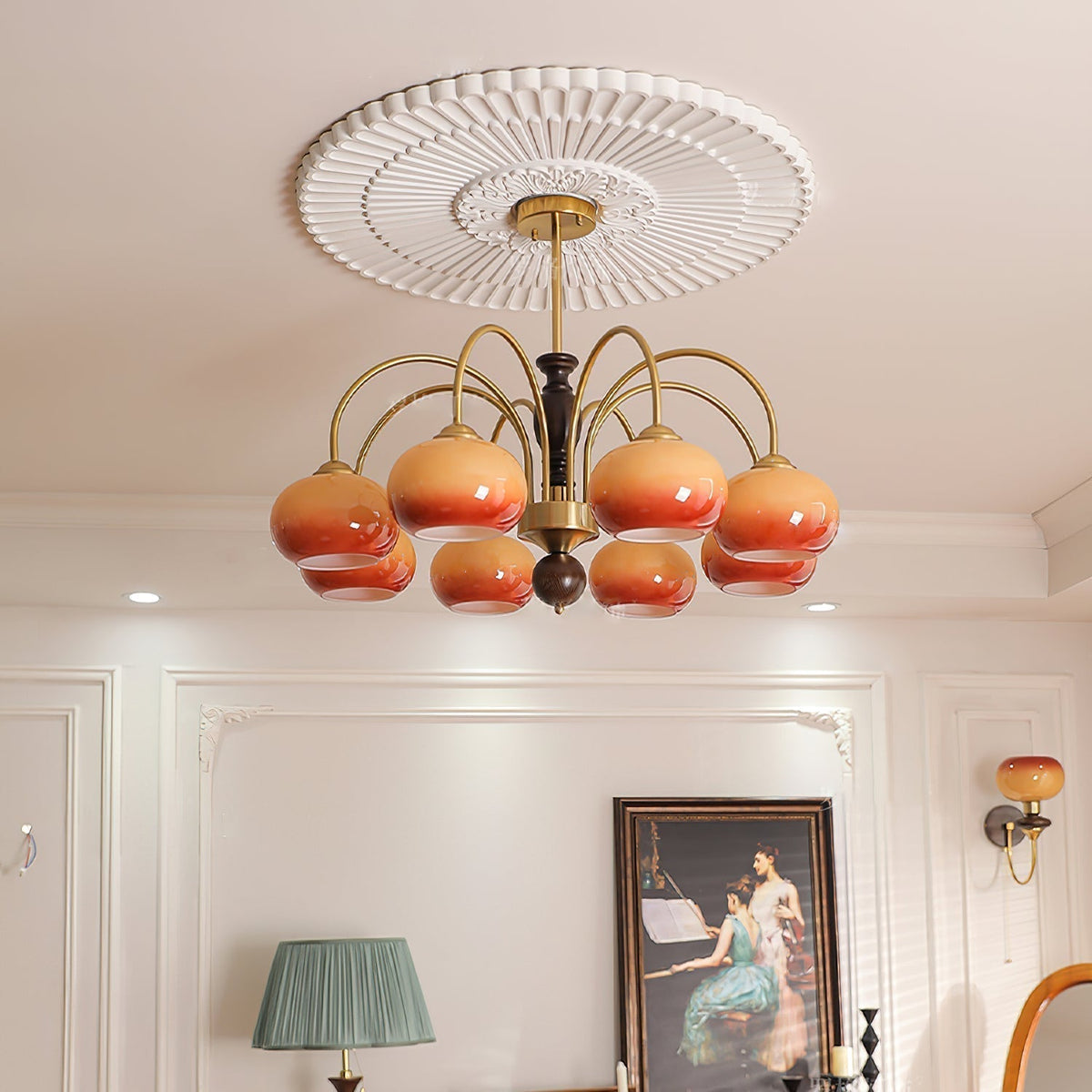 Aurora Lustre Amberly Arche Bras Courbés - Neutralighting