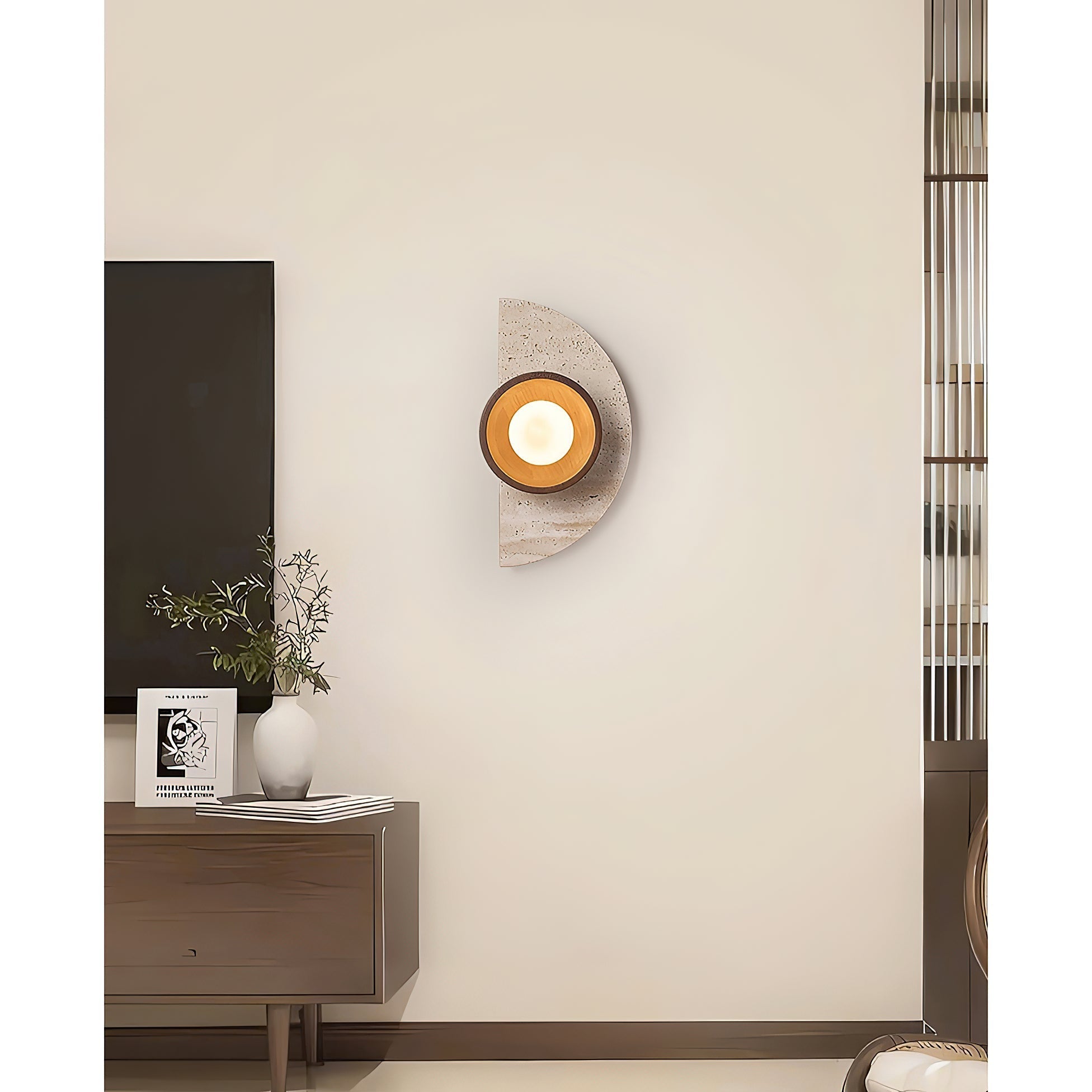 Dvaluvyi Applique Murale en Travertin Créativité Individuelle - Neutralighting