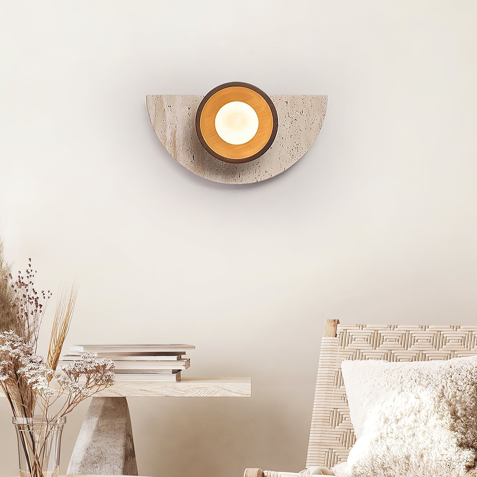 Dvaluvyi Applique Murale en Travertin Créativité Individuelle - Neutralighting