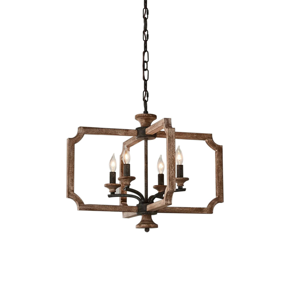 Eirikuvyi Suspension en Métal et Bois Lanterne Créativité Vintage - Neutralighting