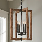Eirikuvyi Suspension en Métal et Bois Lanterne Créativité Vintage - Neutralighting