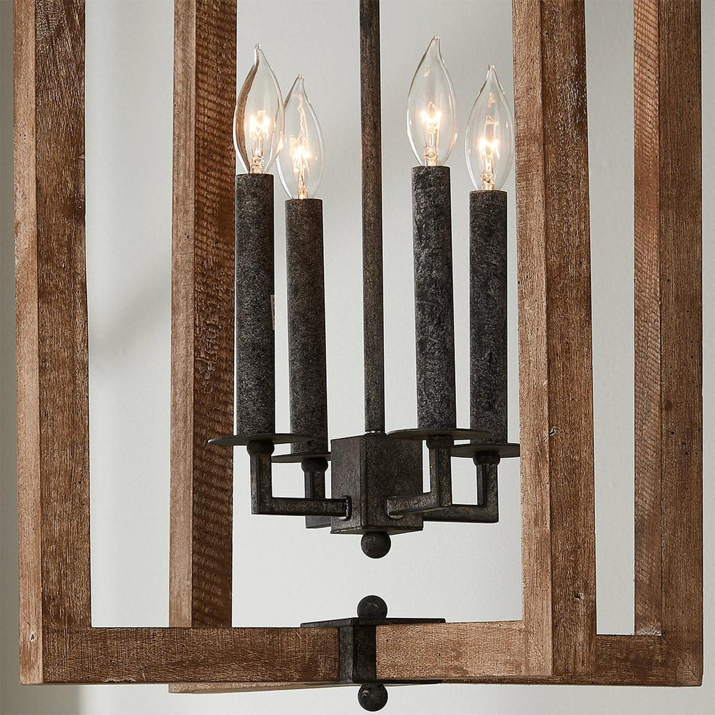 Eirikuvyi Suspension en Métal et Bois Lanterne Créativité Vintage - Neutralighting