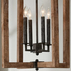 Eirikuvyi Suspension en Métal et Bois Lanterne Créativité Vintage - Neutralighting