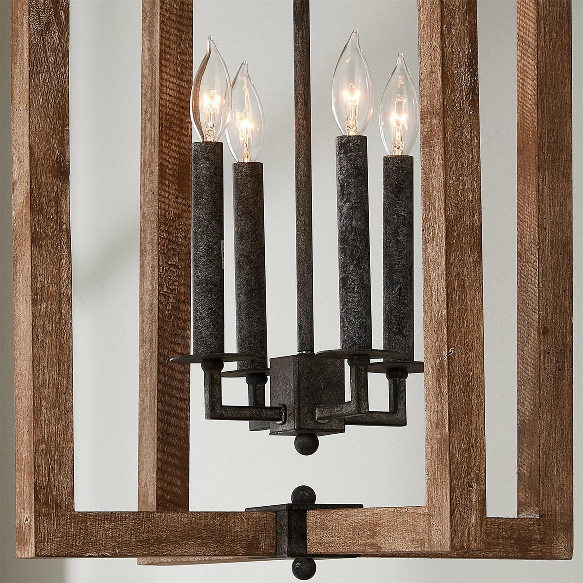 Eirikuvyi Suspension en Métal et Bois Lanterne Créativité Vintage - Neutralighting