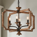 Eirikuvyi Suspension en Métal et Bois Lanterne Créativité Vintage - Neutralighting