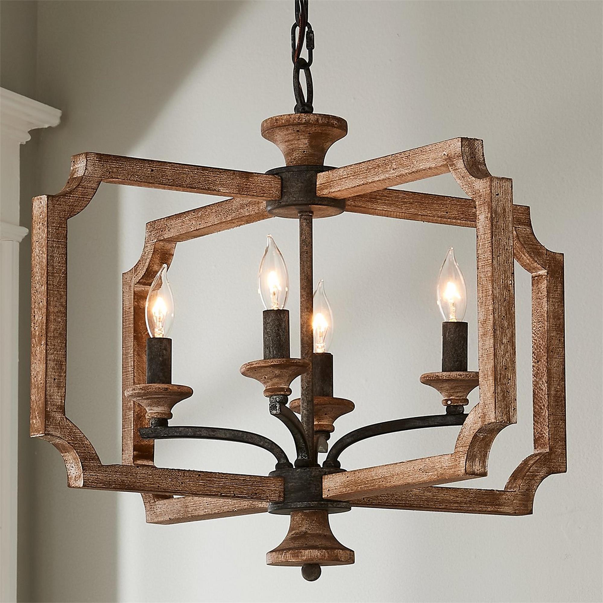 Eirikuvyi Suspension en Métal et Bois Lanterne Créativité Vintage - Neutralighting
