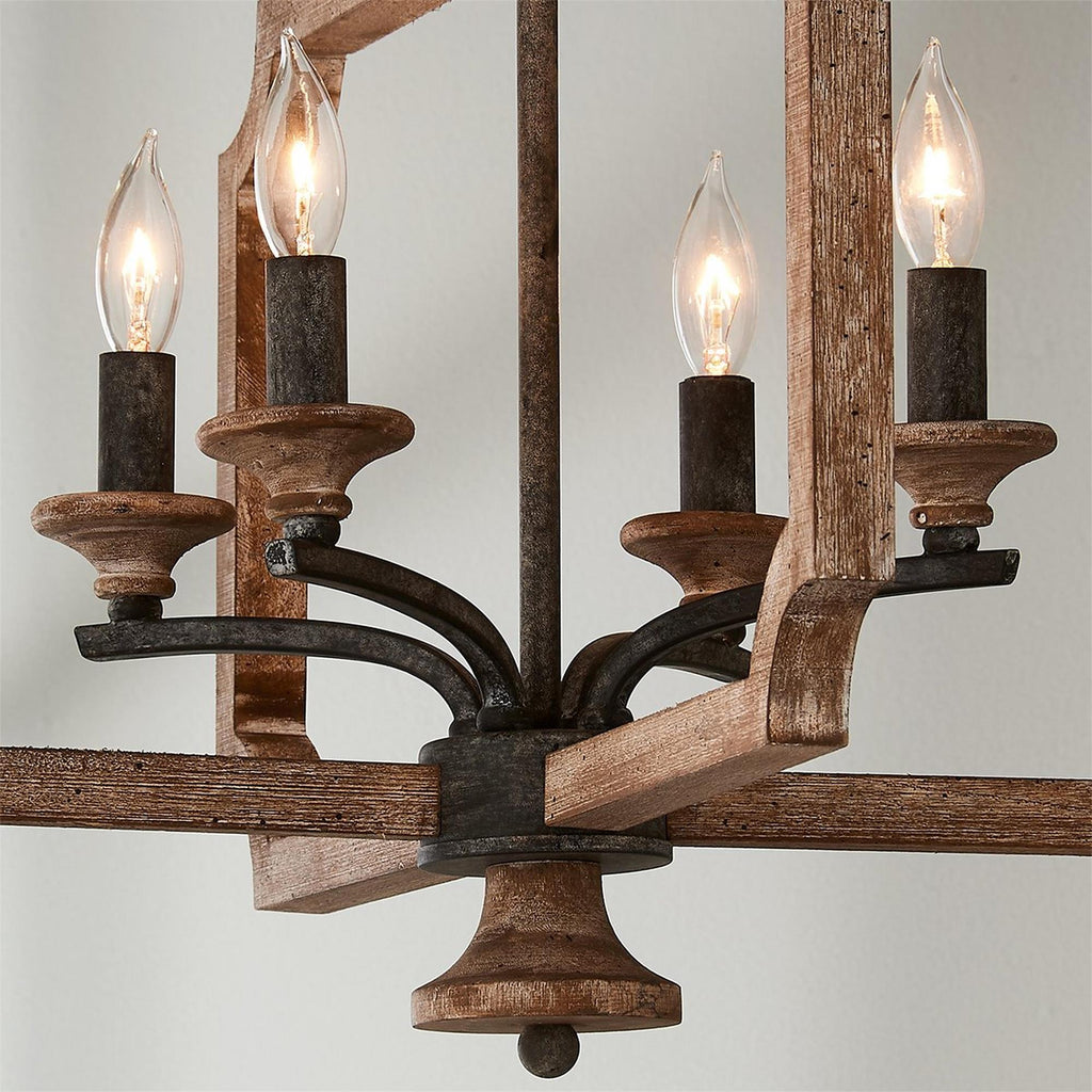 Eirikuvyi Suspension en Métal et Bois Lanterne Créativité Vintage - Neutralighting
