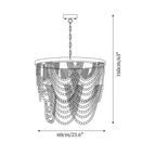 Amelia Lustre Perles de Bois Drapées Rustique - Neutralighting