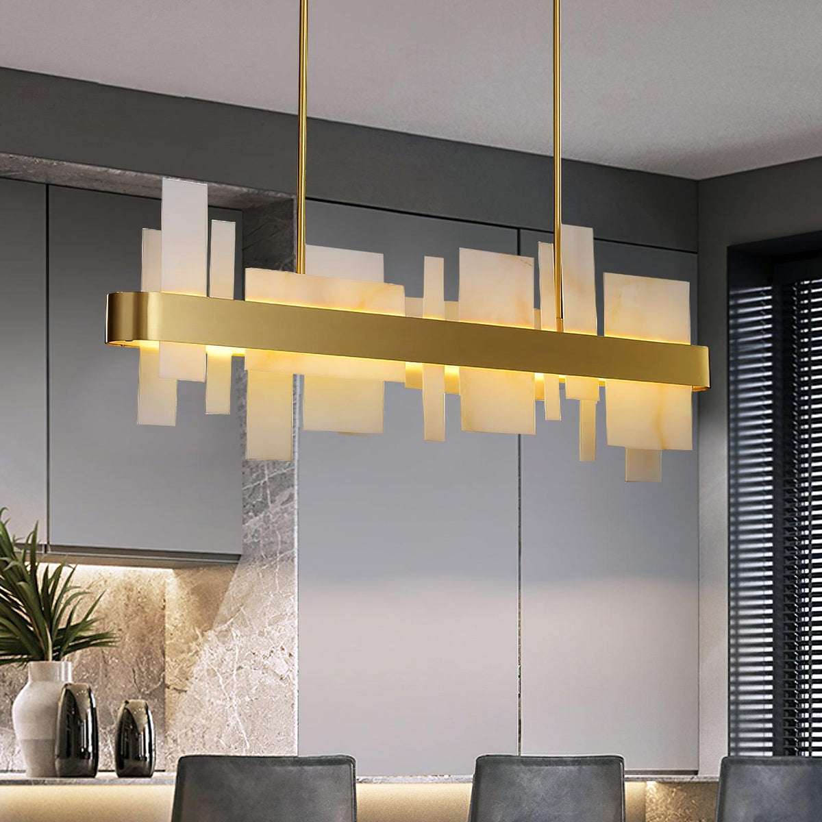 Lustra Chandelier en Cuivre Acrylique Salle à Manger - Neutralighting