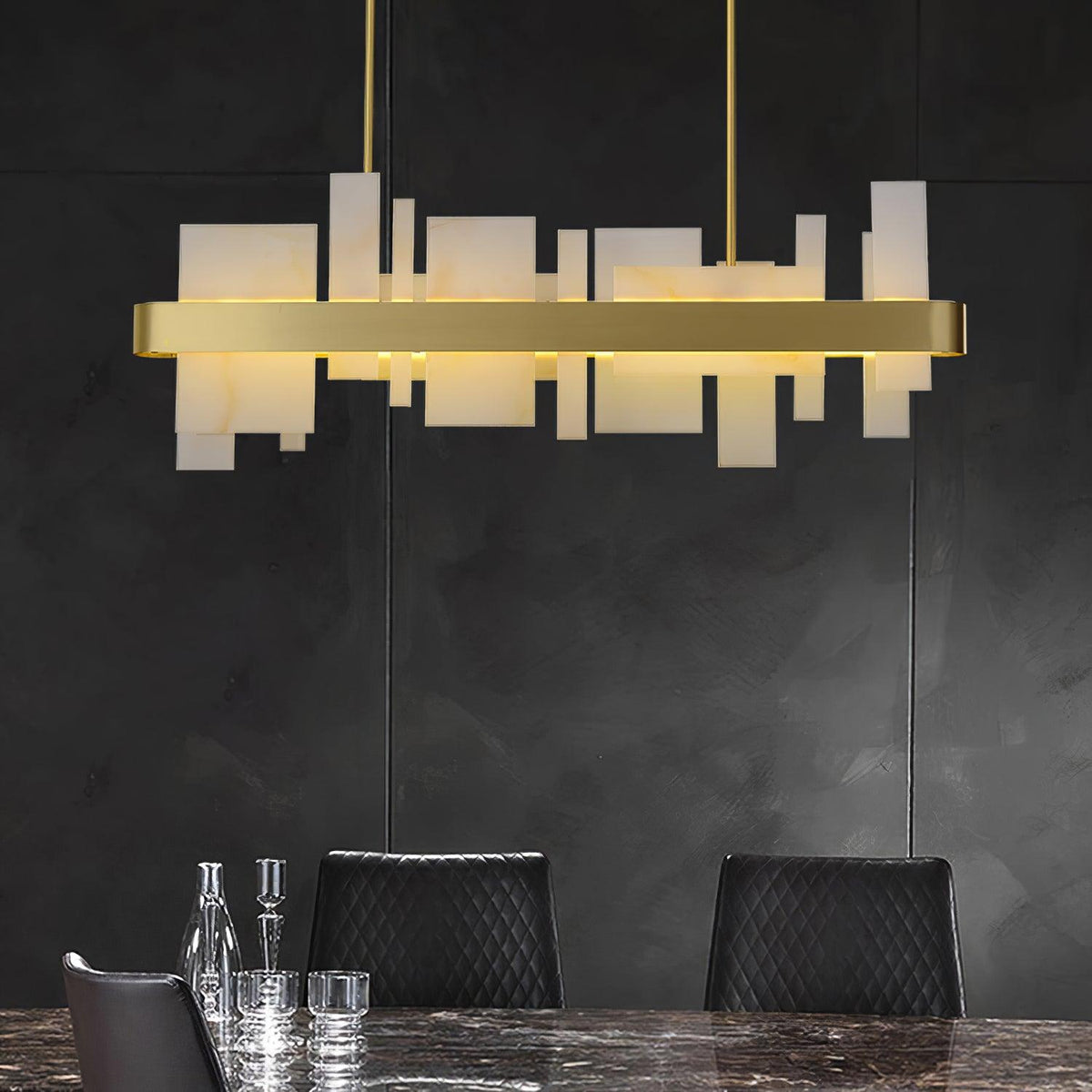 Lustra Chandelier en Cuivre Acrylique Salle à Manger - Neutralighting