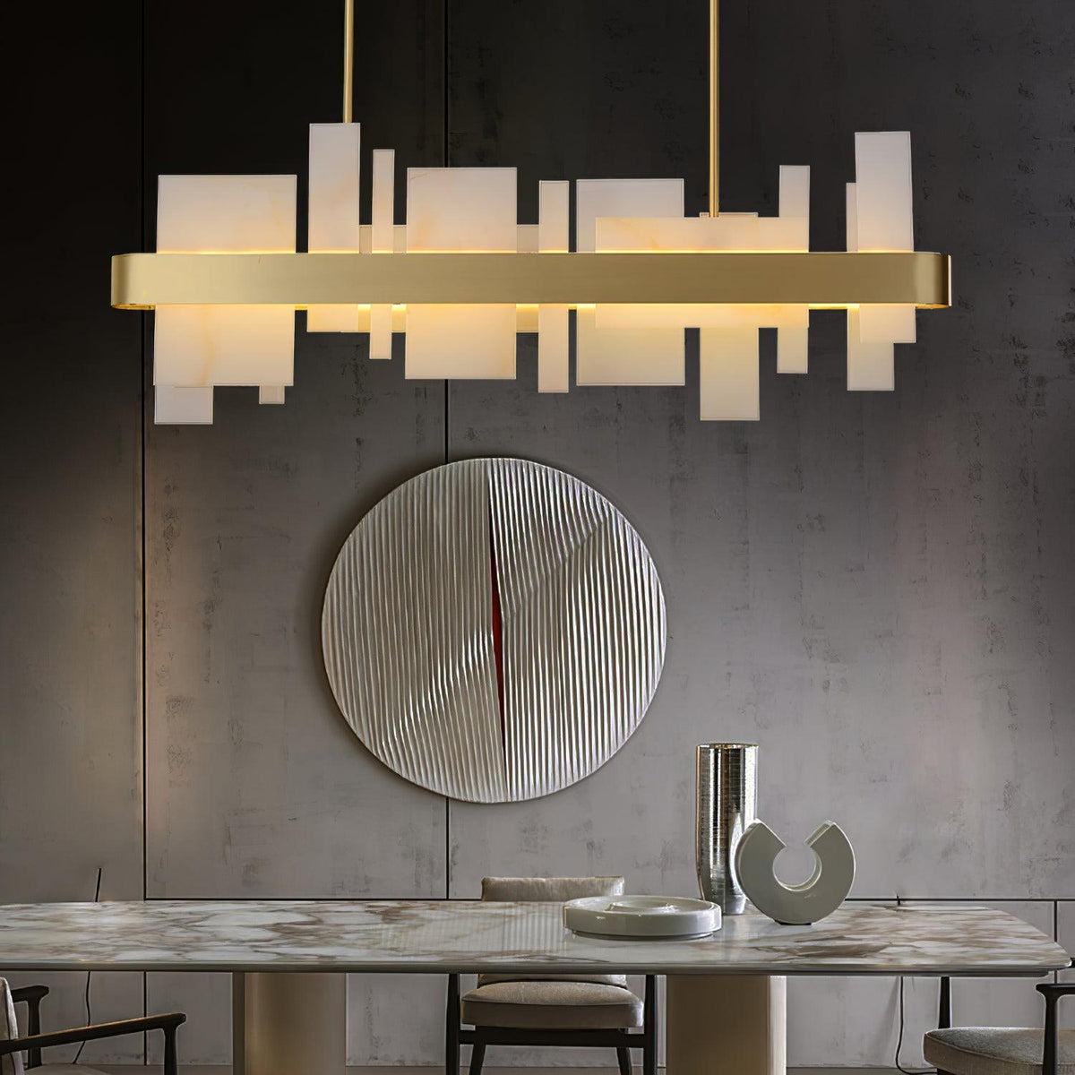 Lustra Chandelier en Cuivre Acrylique Salle à Manger - Neutralighting