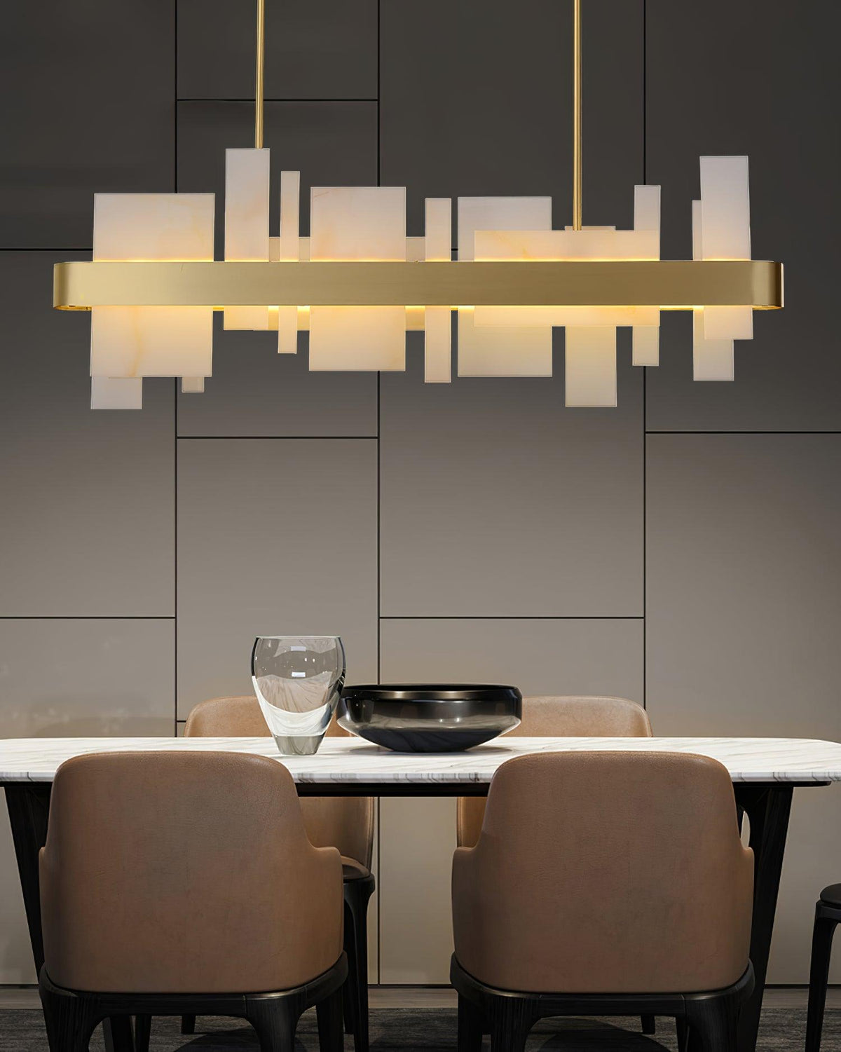Lustra Chandelier en Cuivre Acrylique Salle à Manger - Neutralighting