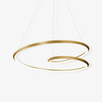 Lustra Chandelier en Aluminium Doré et Verre Opale - Neutralighting