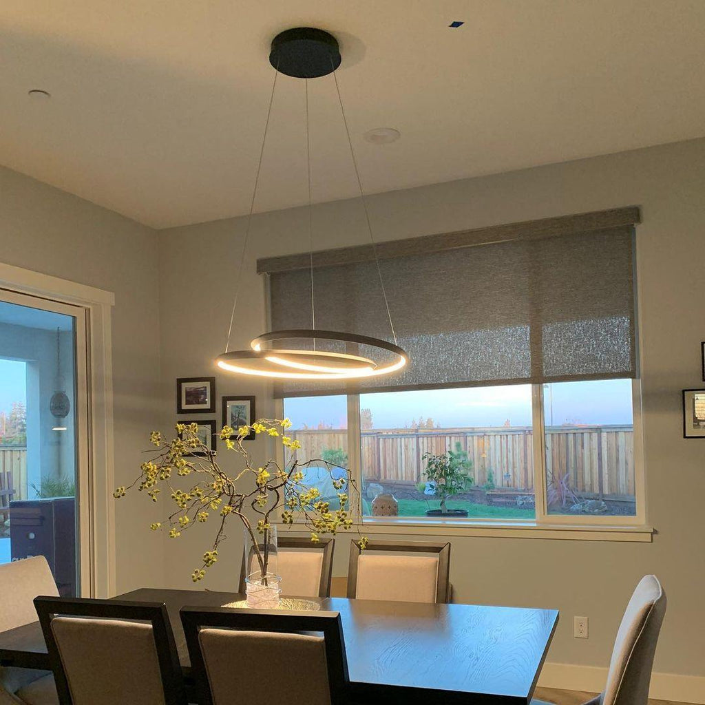 Lustra Chandelier en Aluminium Doré et Verre Opale - Neutralighting
