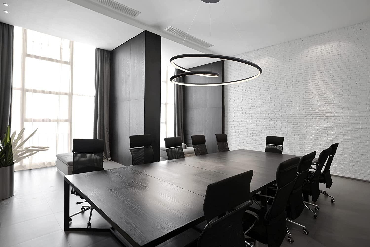 Lustra Chandelier en Aluminium Doré et Verre Opale - Neutralighting