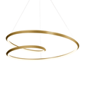 Lustra Chandelier en Aluminium Doré et Verre Opale - Neutralighting