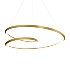 Lustra Chandelier en Aluminium Doré et Verre Opale - Neutralighting