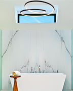 Lustra Chandelier en Aluminium Doré et Verre Opale - Neutralighting