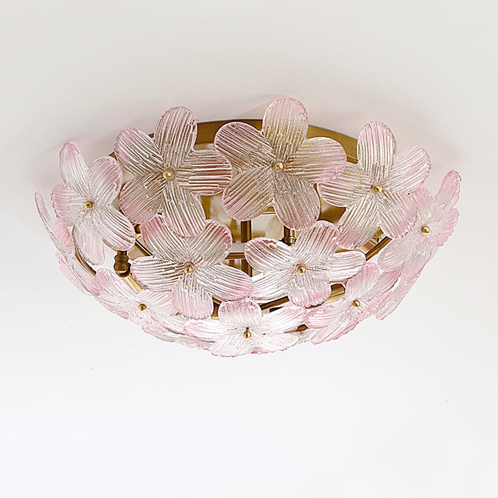 Anan Plafonnier Verre Pétale Couronne Romantique - Neutralighting