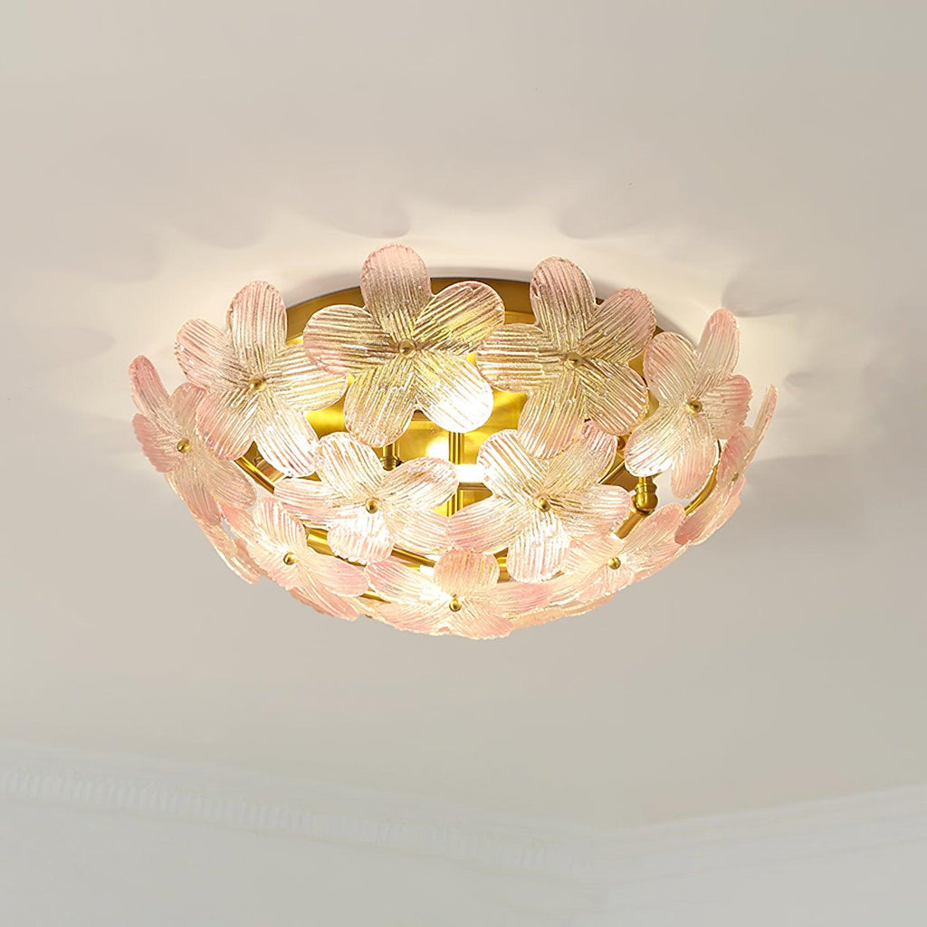 Anan Plafonnier Verre Pétale Couronne Romantique - Neutralighting