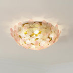 Anan Lustre Plafonnier Floral Verre Pêche - Neutralighting