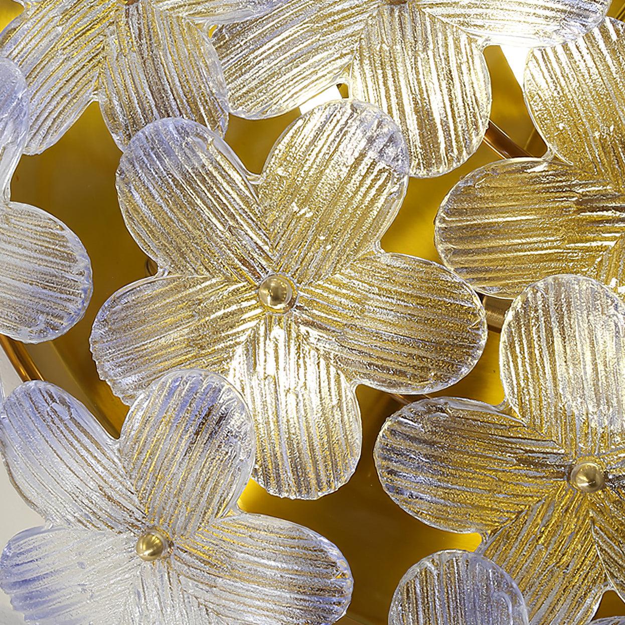 Anan Lustre Plafonnier Floral Verre Pêche - Neutralighting