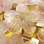Anan Lustre Plafonnier Floral Verre Pêche - Neutralighting