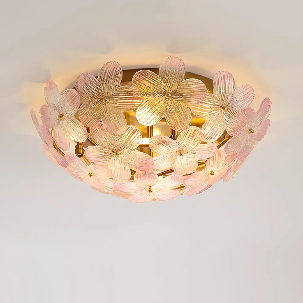 Anan Plafonnier Verre Pétale Couronne Romantique - Neutralighting